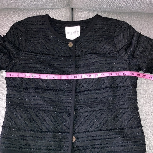 Forever 21 Essentials Black Tweed Blazer - Picture 6 of 7